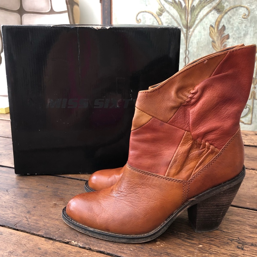Miss Sixty Monet Boots size 38 in Cognac color